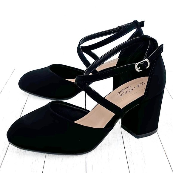 TOP Moda Women's Elegant Black Heels - Picture 3 of 5